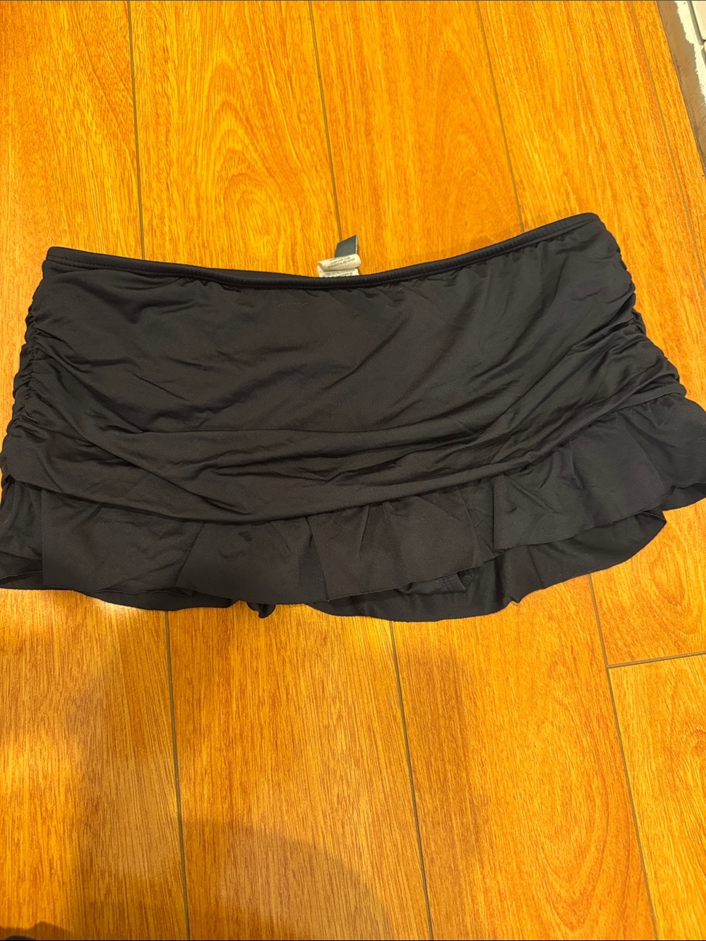 Kenneth Cole Reaction Black Ruffle-Trim Mini Skirt